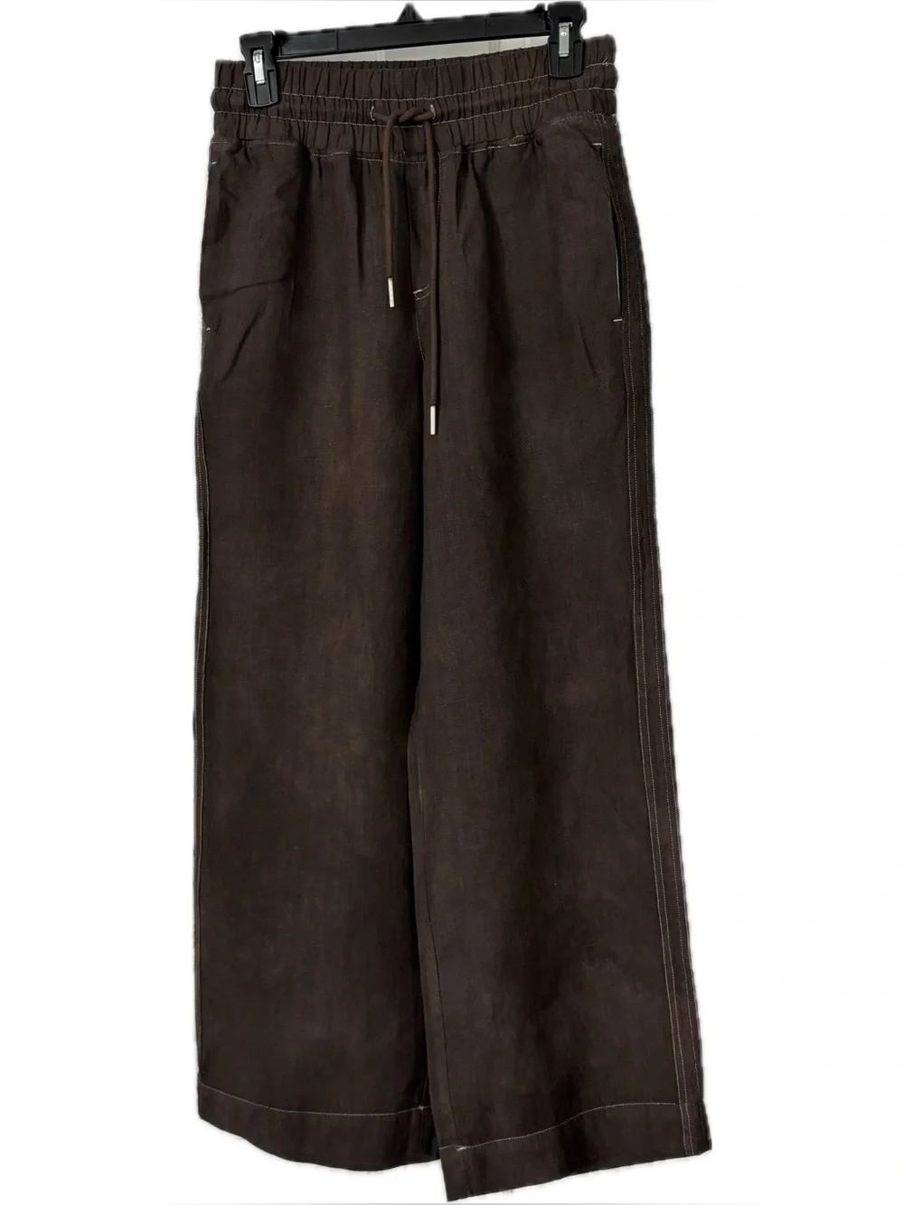 Quince Brown Linen Pants Small-DISCOLORED